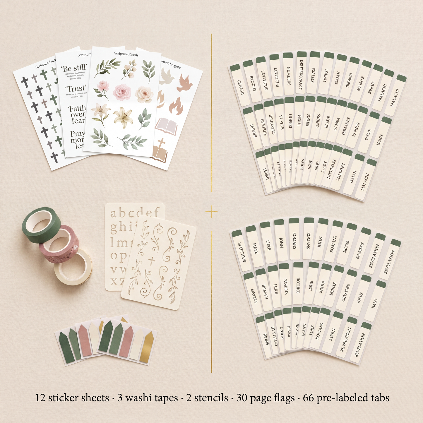 Bible-Journaling-set – Complete set van 130 stuks