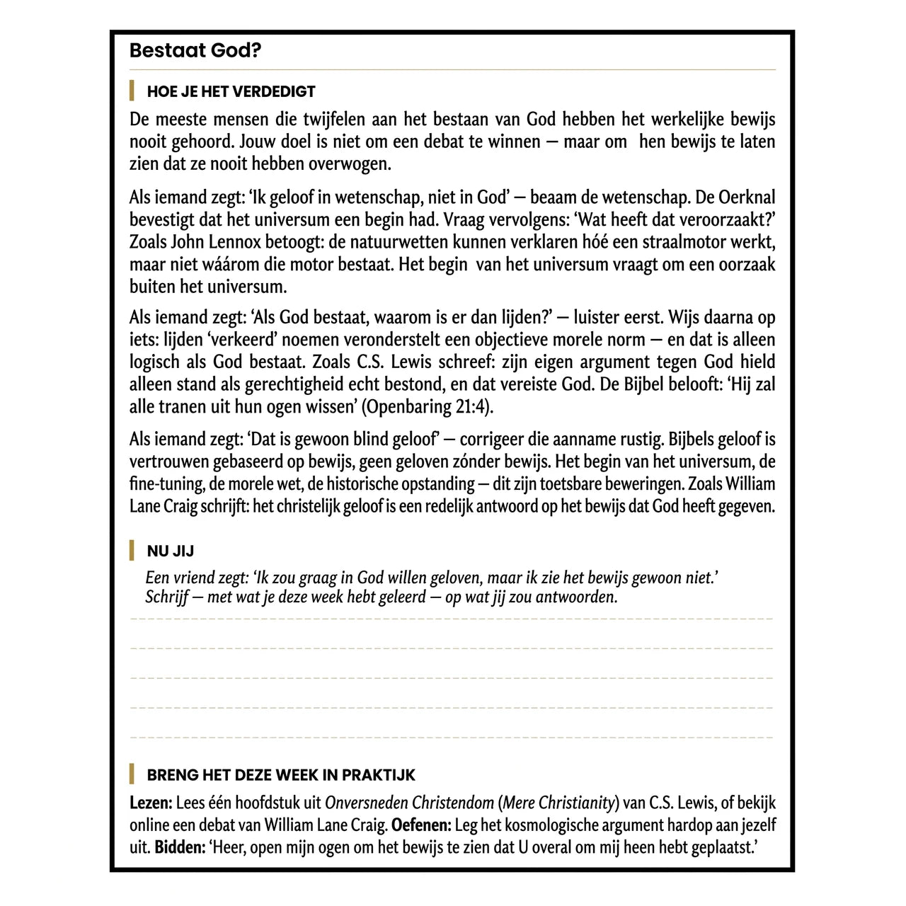 Systematische Theologie: 52-Weken Werkboek voor Volwassenen